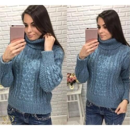 2018 Limited Time-limited Acrylic Poncho Womens Turtleneck Pullover Diamond Weave Thick Warm Sweater Women Jumper Pull Over