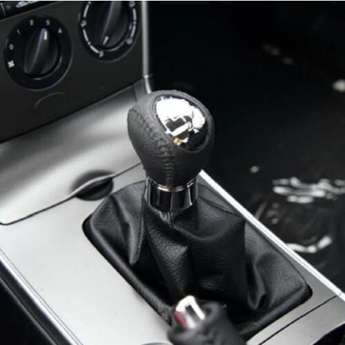 5/ 6 Speed Car Shift Gear Knob PU Leather Boot Gaitor For MAZDA 6 2002 2003 2004 2005 2006 2007 Car Styling Accessories