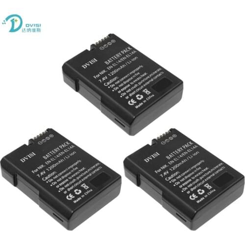 3Pcs EN-EL14 1200mAh Camera Battery for Nikon DF D90 D300 D5300 D5200 D5100 D3300 D3200 D3100 P7100 P7200 P7700 P7800 P7000