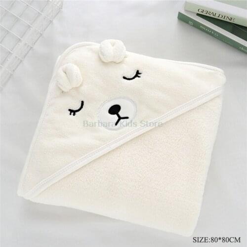 Baby Girls Boys Hooded Bath Towel Newborn Cute Cartoon Animal Ultra Absorbent Super Soft Shower Swaddle Toddler Bathrobe Towel