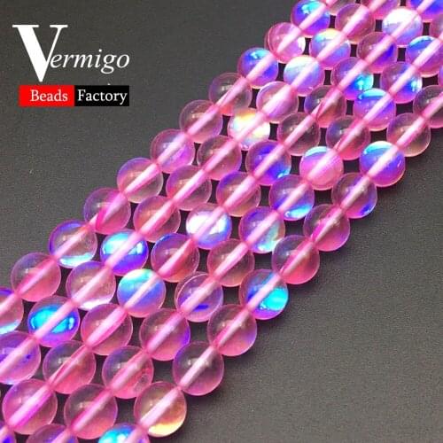 Natural Loose Beads Fuchsia Austria Crystal Beads Round Spacer Beads For Jewelry Making 6 8 10 12mm Diy Bracelet Necklace 15