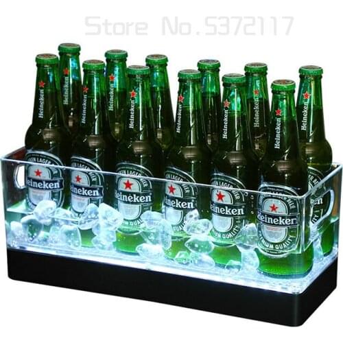 Giant LED Ice Bucket/6-12 Bottled Champagne Ice Bucket Boat/Charging Color Changing Wine Cooler/Bar/Wedding/Party Beer Holder