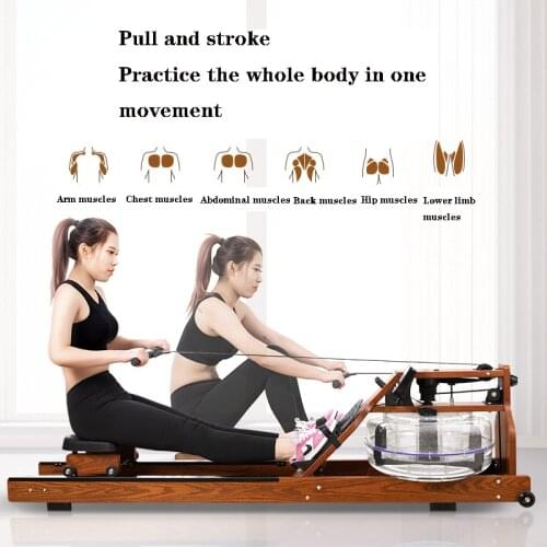 Free shipping log double track water resistance rowing machine home smart rowing machine aerobic exercise fitness equipment