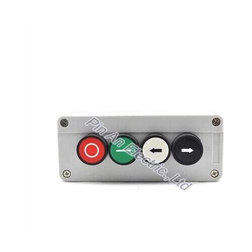 Four self reset button box flat button two hole waterproof switch box control button box cassette arrow silver contacts xb2