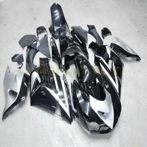 Injection mold silver black motorcycle fairing for ZX14R 2006 2007 2008 2009 2010 2011 2012 2013 2014 2015 2016 ZX 14R fairng