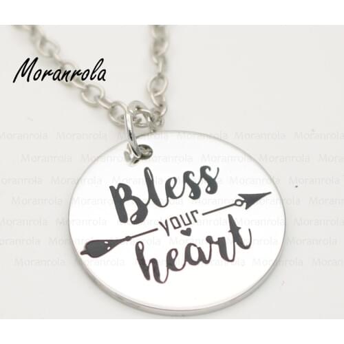 New arried "Bless your heart "Jewelry Love copper Necklace & Keychain Valentines Necklace bless our love Jewelry