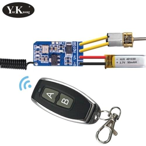Mini motor Remote Control Switches Small Tiny RF Wireless Controller Forwards Reverse Stop RX TX 433 magnet Coil Remote Switches