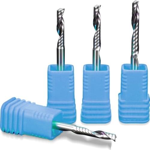 JR Imported material 5A Right-handed down-cut single-edged spiral milling cutter, acrylic PVC CNC engraving machine cutting tool