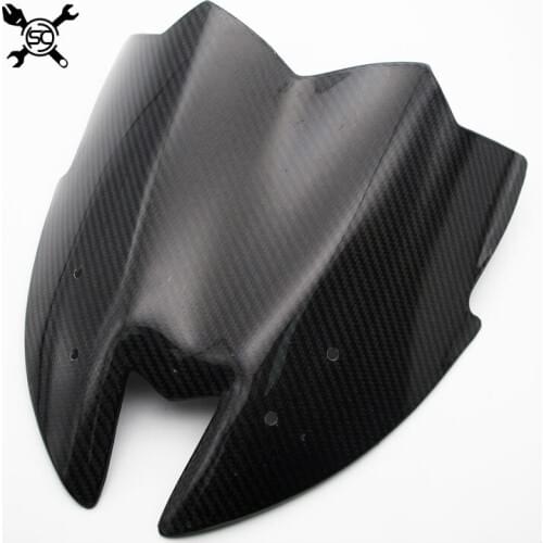 Motorcycle Carbon Fibre Windshield WindScreen Viser VIsor Fits For Kawasaki Z800 2012 2013 2014 2015 2016 Double Bubble