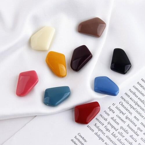 New Color Irregular One Hole Pierced Earrings DIY Handmade Jewelry Components Accessories Material 6pcs