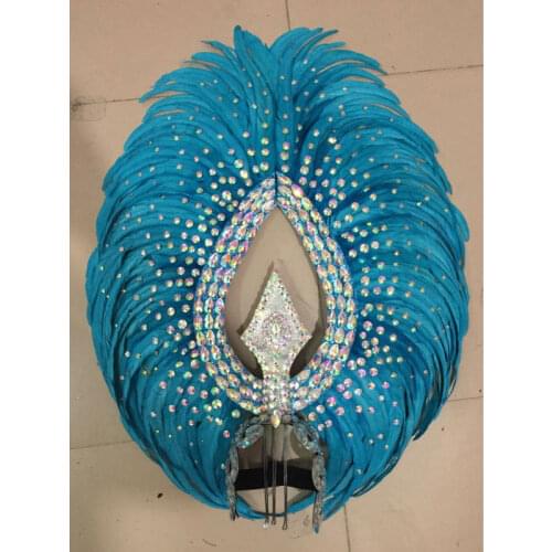 Feather clothing Stage performance catwalk carnival Headdress flower pubs party Mens wear womens clothing