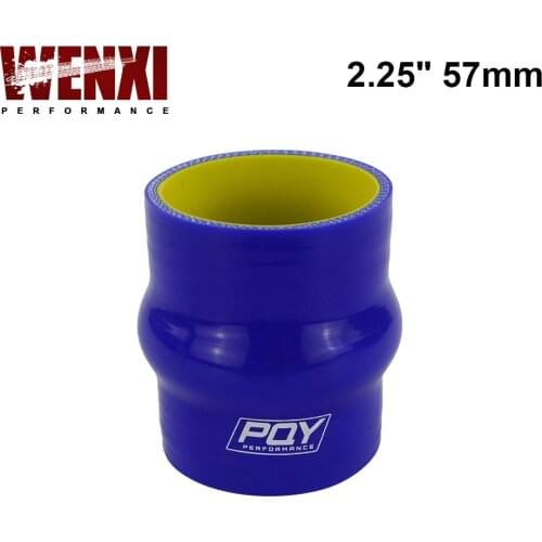 2.25" 57mm Hump Straight Silicone Hose Intercooler Coupler Tube Pipe Blue&yellow WX-HSH00225-QY