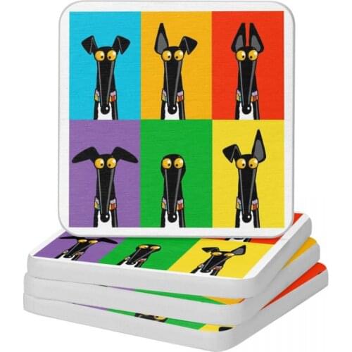 Greyhound Semaphore Diatomite Square Round Coaster Multifunction Cup Bonsai Mat Soap Toothbrush Pad Wholesale Diameter 10cm