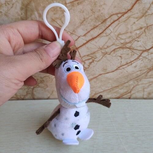 Snowman olaf snow ball clip key chain stuffed animals plush toys kids baby girl bag