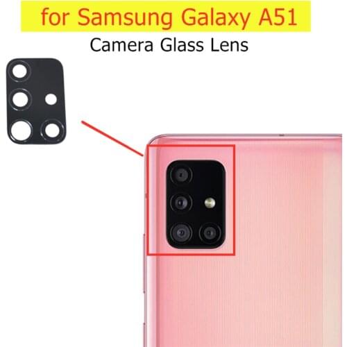 2pcs for Samsung Galaxy A51 A515F Back Camera Glass Lens Main Rear Camera Lens with Glue Repair Spare Parts