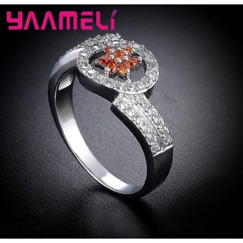 New Women Wedding Decorations 925 Sterling Silver Finger Rings Jewelry Pave Zircon Design For Engagement Party Accessory