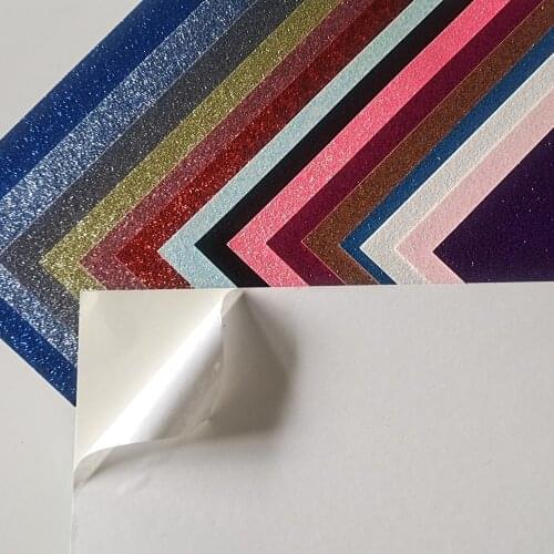10pcs Random Mixed Color 12"*12" size Diy Craft Paper Self Adhesive Glitter Paper for Party Decoration Gift Sheet