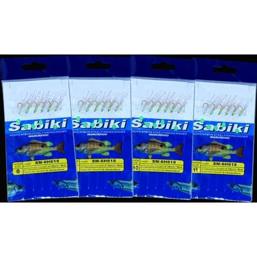 10pcs Blue Fish Skin Bait Rigs 6 Arm Hooks Sea Fishing Flasher Rigs With Swivel Snap Bait Rigs For Freshwater Saltwater