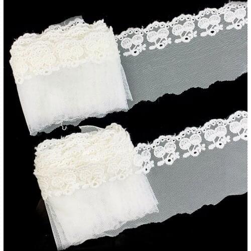 10yard/lot 75mm Cherry Water Soluble Lace Fabric Tape Embroidery Apparel DIY Wedding Decoration Lace Trimming Sewing Accessories