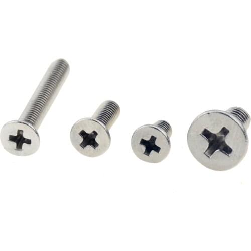 100pcs/Lot GB819 M3x6 mm M3*6 mm 304 Stainless Steel flat head cross Countersunk head screw