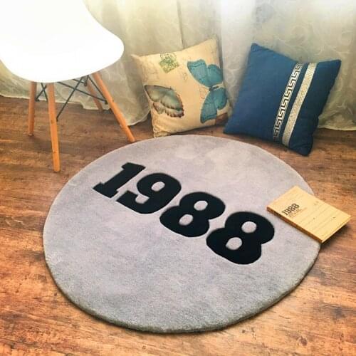 1988 Trendy Round Carpet Thick Bedroom Computer Chair Cushion Carpet alfombra rugs and carpets for home living room