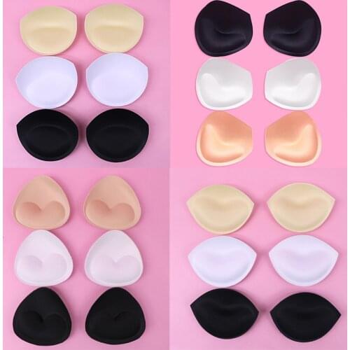 2pair/4pcs Swimsuit Bikini Insert Sponge Push Up Bra Pads for Women Bras Breast Enhancers Chest Cup Pads Intimates Accessories