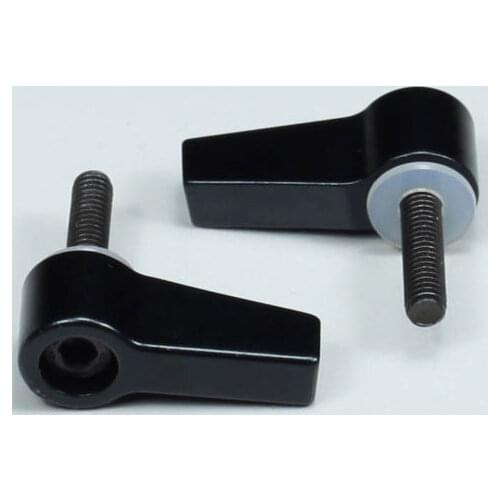 2x black aluminum M4 Knob Thumb Screw L Shape Screw For 15mm Rod Rail Rig Clamp