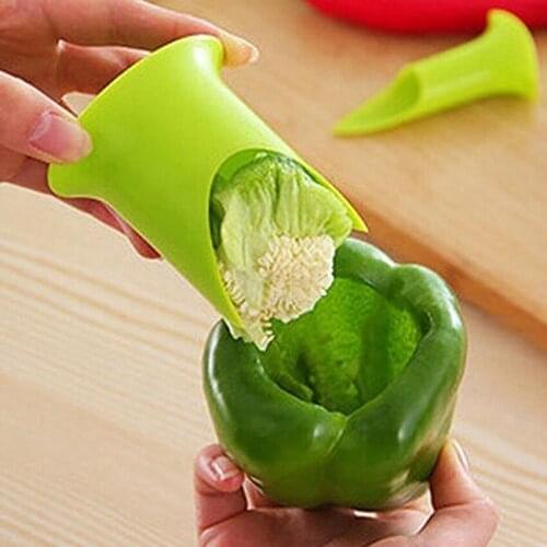 2Pcs Kitchen Bell Pepper Seed Corer Remover Fruit Corer Separator Magic