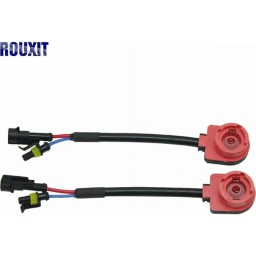 2pcs HID Wiring Harness D2 D2S Adapter D2R D2C AMP Adapter Converter Wire Plug Cable Connectors D2S Socket Base Car Accessories