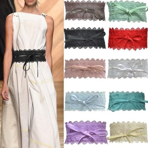 2019 Fashion Women Wide Corset Lace Belts Waistband Wide Waist Circle Belt For Wedding