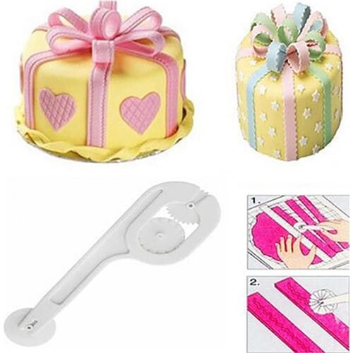 4 Wheels Fondant Embosser Cutter Icing Stitching Cutter Knife Paste Embosser Pastry Tools for Cake Decoration Mold equipment