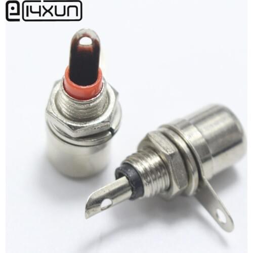 4pcs RCA Gold Plated Speaker Terminal Binding Post RCA Female Chassis Panel Sockets Connectors Black & Red