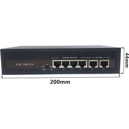 48V Ethernet POE switch with 5 10/100Mbps Port IEEE 802.3 af/at Suitable for IP camera/Wireless AP/CCTV camera system