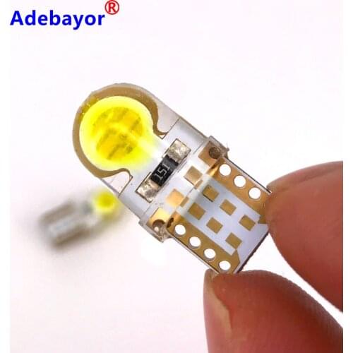 500pcs 6 Chips COB Light LED W5W T10 194 168 W5W 6SMD For Parking Bulb Wedge Clearance Lamp Silica gel Car License Light