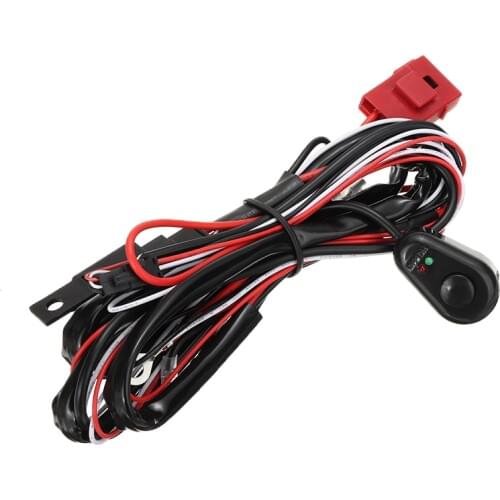 1pc Car LED Light Bar Wire Wiring Harness Switch Relay Kit For Connect LED Work Driving Light Bar 200W 40A 12V