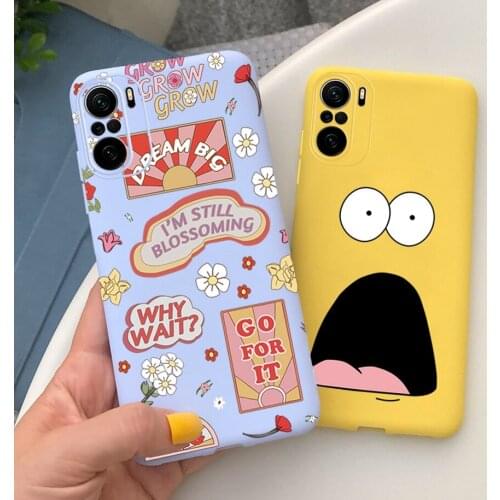 For Xiaomi Poco F3 2021 Case Cute Cartoon Phone Back Cover PocoF3 Silicone Shockproof Bumper For Xiomi Poco F3 F 3 5G Soft Shell