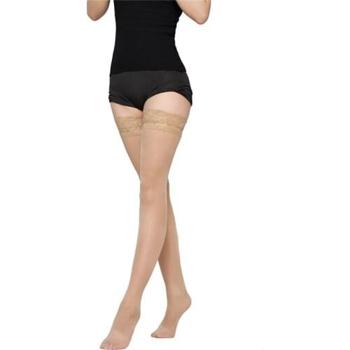 VISNXGI Sexy Long Stockings WomenMesh Thigh High Over Knee Socks Nightclubs Hosiery Floral Lace Decoration Knitted Transparent