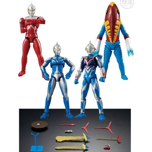 5pcs/set SHODO Ultraman Nexus Ultraman Cosmos Alien Metron Ultra Seven action figure toy vs09