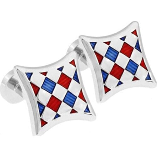 French Cufflinks High-grade Mens Gifts Daily Suit Shirt Buttons Classic Trendy Metal Squares Curved Edges Business Cuff Links