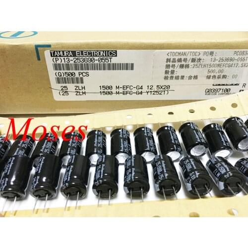 25v 1500uf +/- 20% 100% Japan Original New ZLH Capacitance Audio Capacitors Electrolytic Capacitor Radial 13x20mm 10pcs