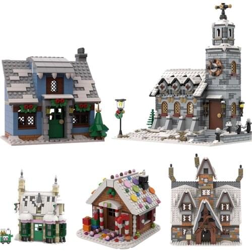 Moc Architecture Series The Medieval Smithy Building Blocks House Hut Bricks Construct Assembly Particle Toys For Children Gift