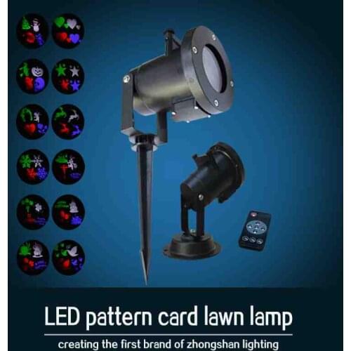LED12 card lawn light (with remote control) Christmas lights, family projection lights
