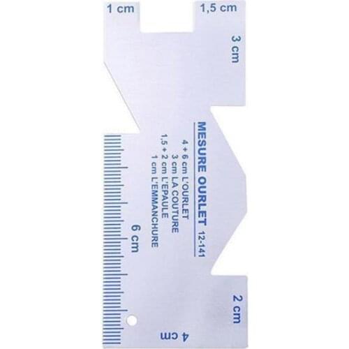 Sewing Ruler Easy Storage Ultra-thin Design Thickness Multilateral Aluminum Ruler for DIY Sewing