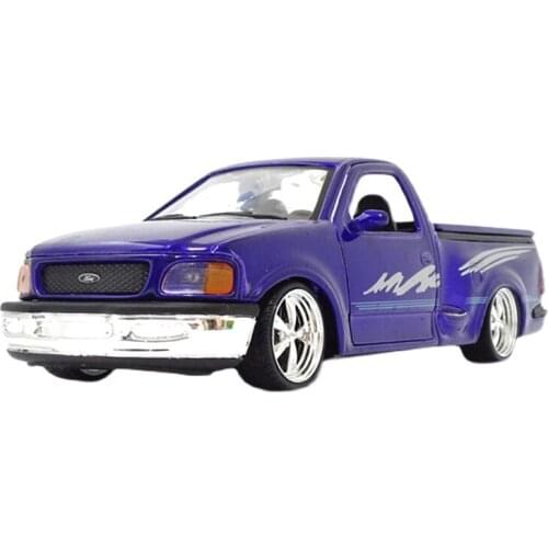 Diecast 1/24Scale Ford F150 Modified Pickup Truck Transporter Alloy Car Model Collection Display Decoration Gift Hot Toy Cars