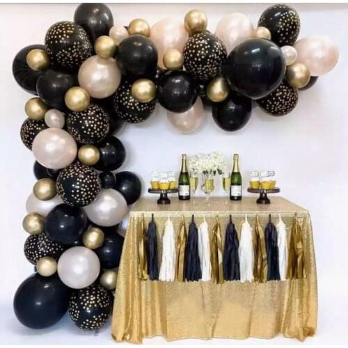 Balloon Arch Metal Black Gold Balloon Garland Confetti Balloon Wedding Wedding Decoration Stand Birthday Party Decor