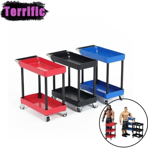RC Garage Series Metal Dining Cart Trolley Tool for 1/10 RC Crawler Car Axial SCX10 Traxxas TRX4 TF2 D90 D110 D130 Accessories