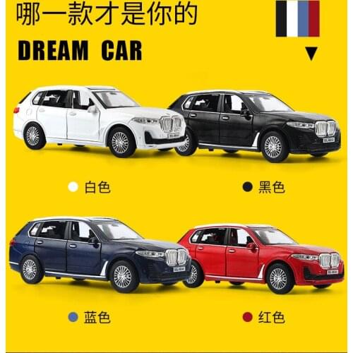 1:32 Diecast Alloy car model X7 Six doors can be opened Sound and light pull back function kids toys Gift for children