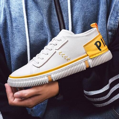 Leather Shoes Men Sneakers Men Casual Shoes Fashion Brand Korean Version Male Footwear