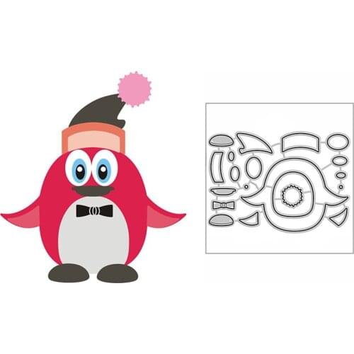 New Cutie Penguin Hat Craft Embossing Mold 2021 Metal Cutting Dies for DIY Decorative Scrapbooking Album Card Making No Stamps