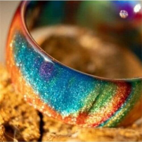 Dazzling Colorful Acrylic Ring Statement Minimalist Harajuku Resin Ring For Women Finger Jewelry 2021 Newest Vintage Boho Travel